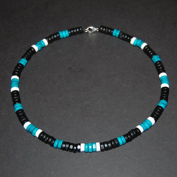 Men Necklace,Wood Necklace,Surfer Necklace,Tribal Style,Chocker,Beach Necklace - Picture 1 of 3